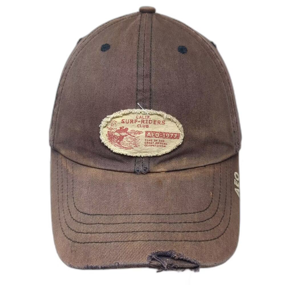 American Eagle Blue Size M Distressed Surf-Riders Club AEO Hat Vintage Y2K